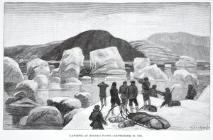 Desembarque em Eskimo Point, 29 de setembro de 1883, pub. Londres 1886